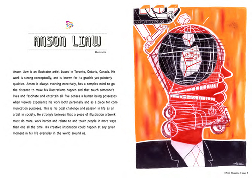 Anson Liaw - InPrint Magazine, Issue #5 story and showcase of some of my illustration artwork
